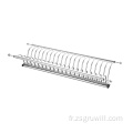 Rack de vidange de cuisine en métal durable à 2 niveaux